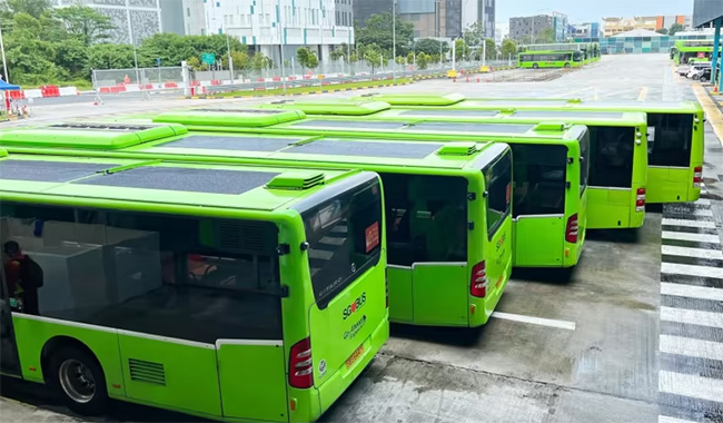 Go-Ahead para implantar mais 50 ônibus equipados com painéis solares ultrafinos